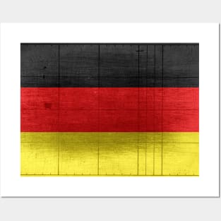 German flag painted on wooden background Posters and Art